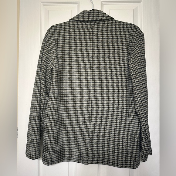 Madewell Oversized Knit Blazer in Green Houndstooth - Size XXS - Picture 9 of 15